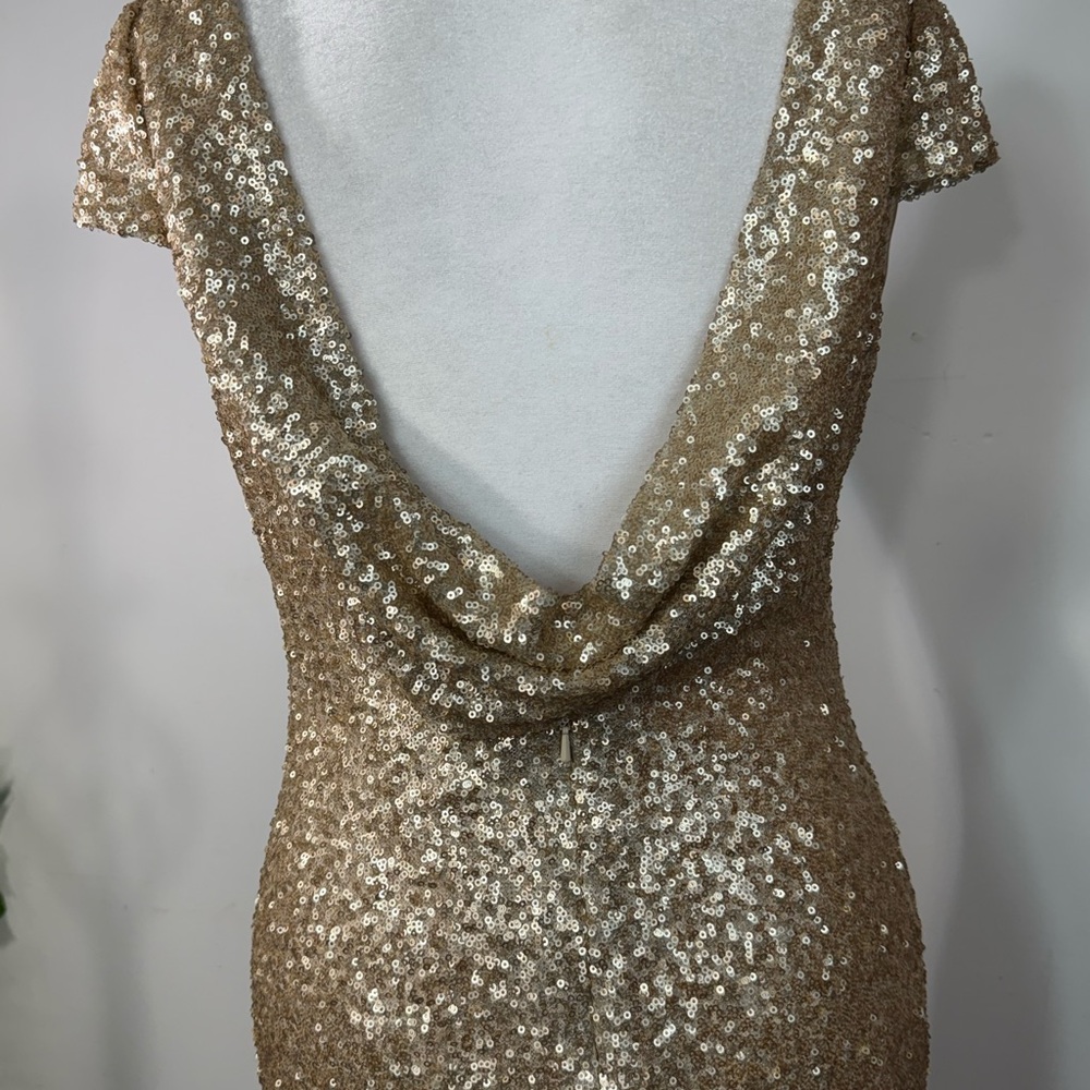 Gold Sequin Evening Gown - Picture 11 of 14